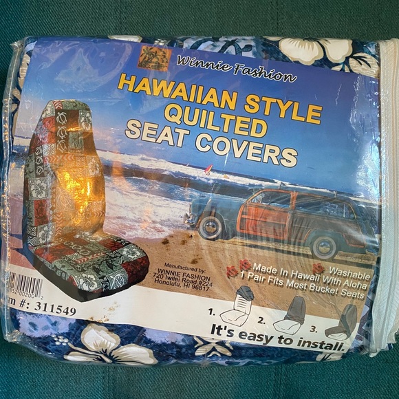 Hawaiian Style Quilted Seat Covers - Picture 1 of 3